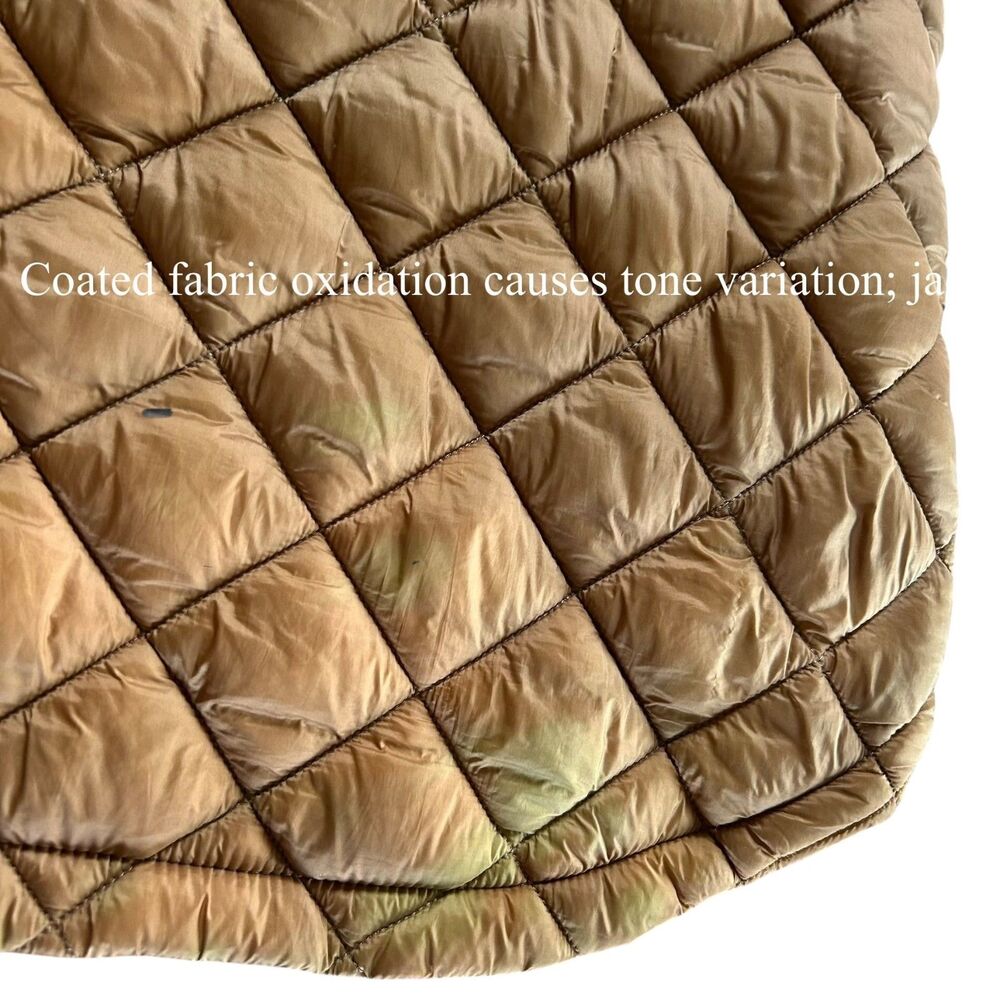 Athleta Whisper Featherless Parka XL Quilted Hooded Coat Brown Fall 2022 - Picture 9 of 11